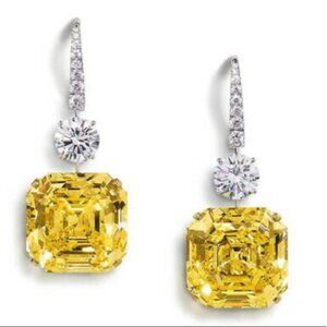 New Sterling silver diamond earrings